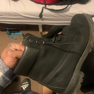 Black Timberland boots